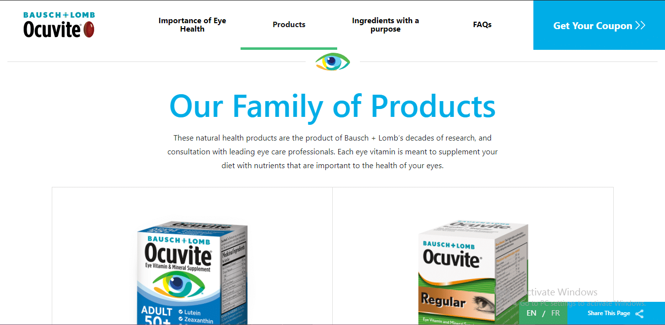 Products Ocuvite